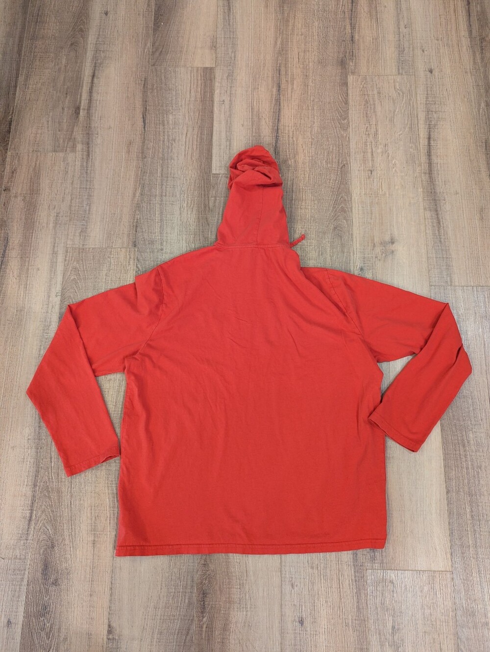 Polo Ralph Lauren Hooded T-Shirt Hoodie Men's XL Red Lightweight Cotton Pony - Picture 3 of 9